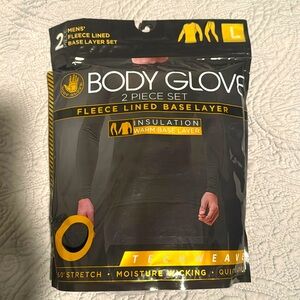 Body Glove Fleece Lined Base Layer Set - Black